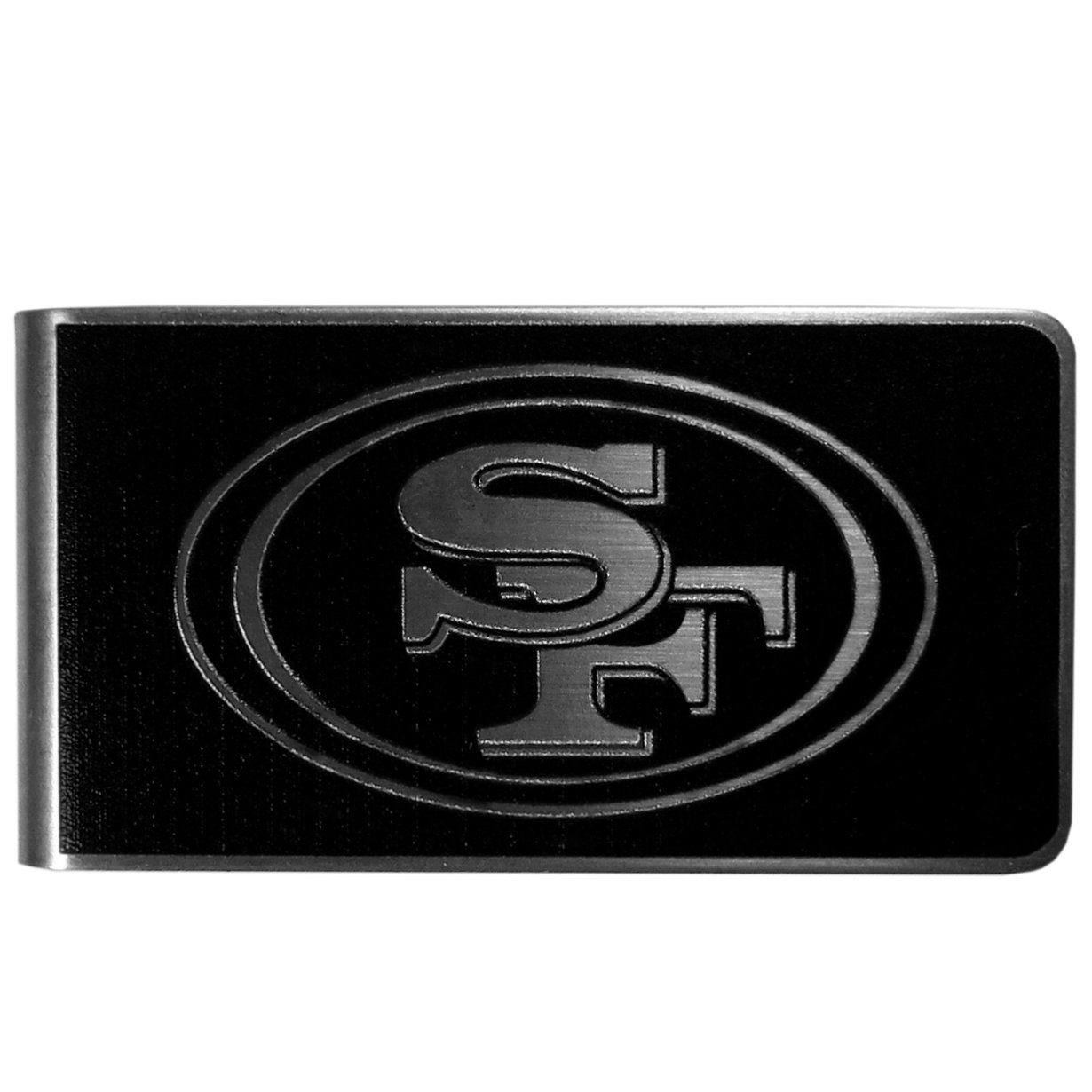 NFL Mens Black and Steel Money Clip
