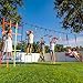 Hapfan 50 FT Ninja Warrior Obstacle Course Swing Set for Kids with Weather-Proof Accessories, Outdoor Playset with Monkey Bars for Backyard