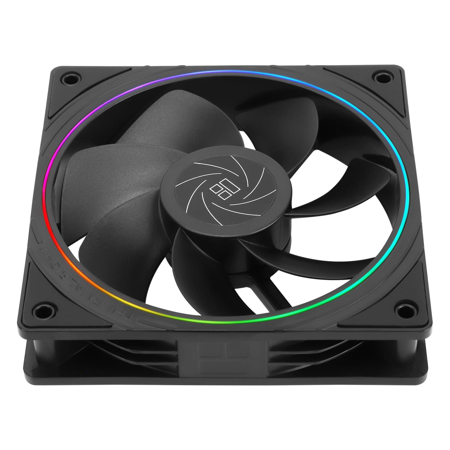 TR TL-S12R X3 Ventilateur de processeur 120mm Nera Ventilateur de refroidisseur d’ordinateur, Ventilateur de PC ARGB Halo à ouverture fine, Ventilateur de châssis de conception de flux d’air inversé
