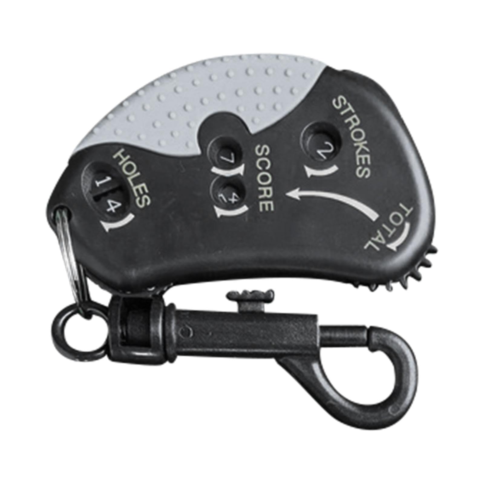 Amagogo Golf Score Counter with Hook, Golf Stroke Counter Scorekeeper, Black Gray