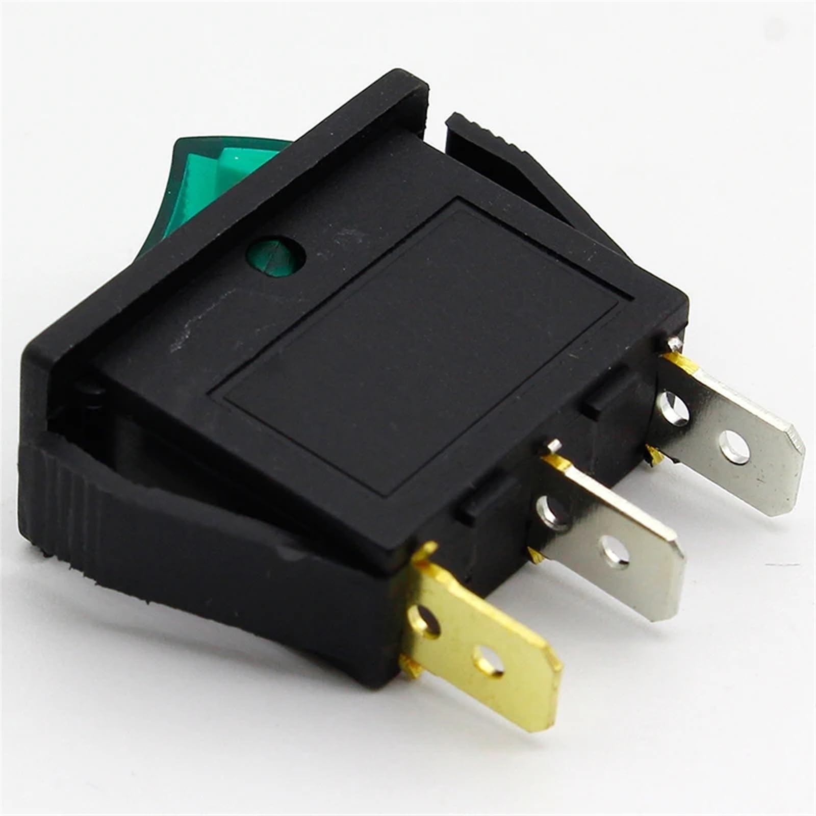 5 sztuk zielone światło LED SPST 3PIN ON/OFF G124 przełącznik kołyskowy do łodzi 15A/250V 20A/125V do deski rozdzielczej samochodu ciężarowego RV ATV domu