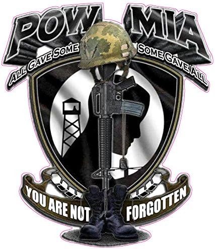 POW MIA You are NOT Forgotten - Calcomanía de 3 x 2 pulgadas en los Estados Unidos