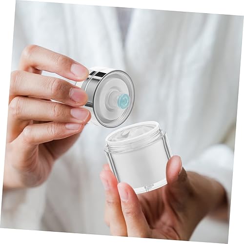 Vista 28 de FRCOLOR 4 botellas de bomba sin aire de 1.0 fl oz botellas recargables de loción de viaje botellas de prensa al vacío tarro de crema fundación 4