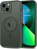 Vista 354 de Anuck - Funda magnética para iPhone 11 compatible con MagSafe, carcasa trasera mate translúcida dura, borde de TPU, delgada, resistente a impactos