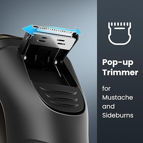 Miniatura 6 de Maquinilla de afeitar eléctrica para hombres inalámbrica: afeitadora giratoria húmeda/seca impermeable - Carga rápida USB y cuidado de la piel