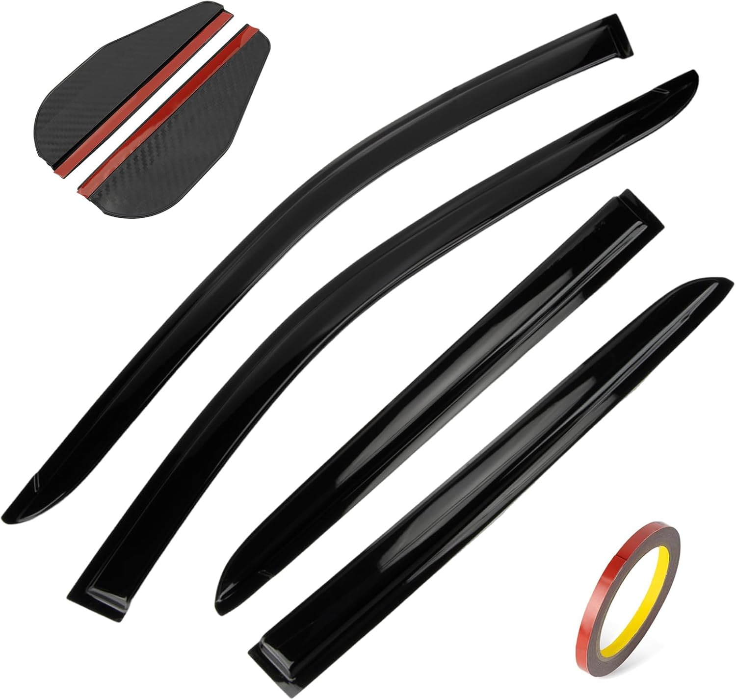 PSLER Window Deflector for Nissan Pathfinder 2022 2023 2024 2025 4PCS Window Rain Guards Shade Car Tape-on Low Profile Vent Visors Pathfinder Accessories