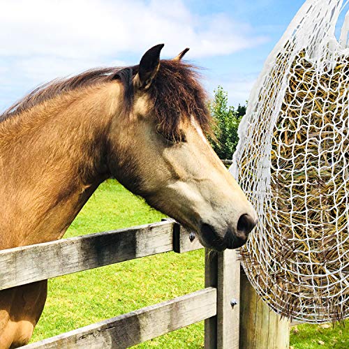Hoplugge Heunetz voedernet net hooitas extreem scheurvrij 3x3 cm, mazen geschikt voer verbeterde spijsvertering hooizak… - Image 4