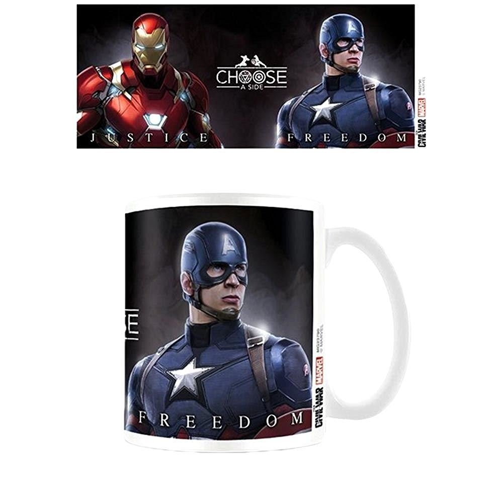 Captain America Civil War Choose A Side Ceramic Mug, Multicoloured, 7.9x11x9.3 cm