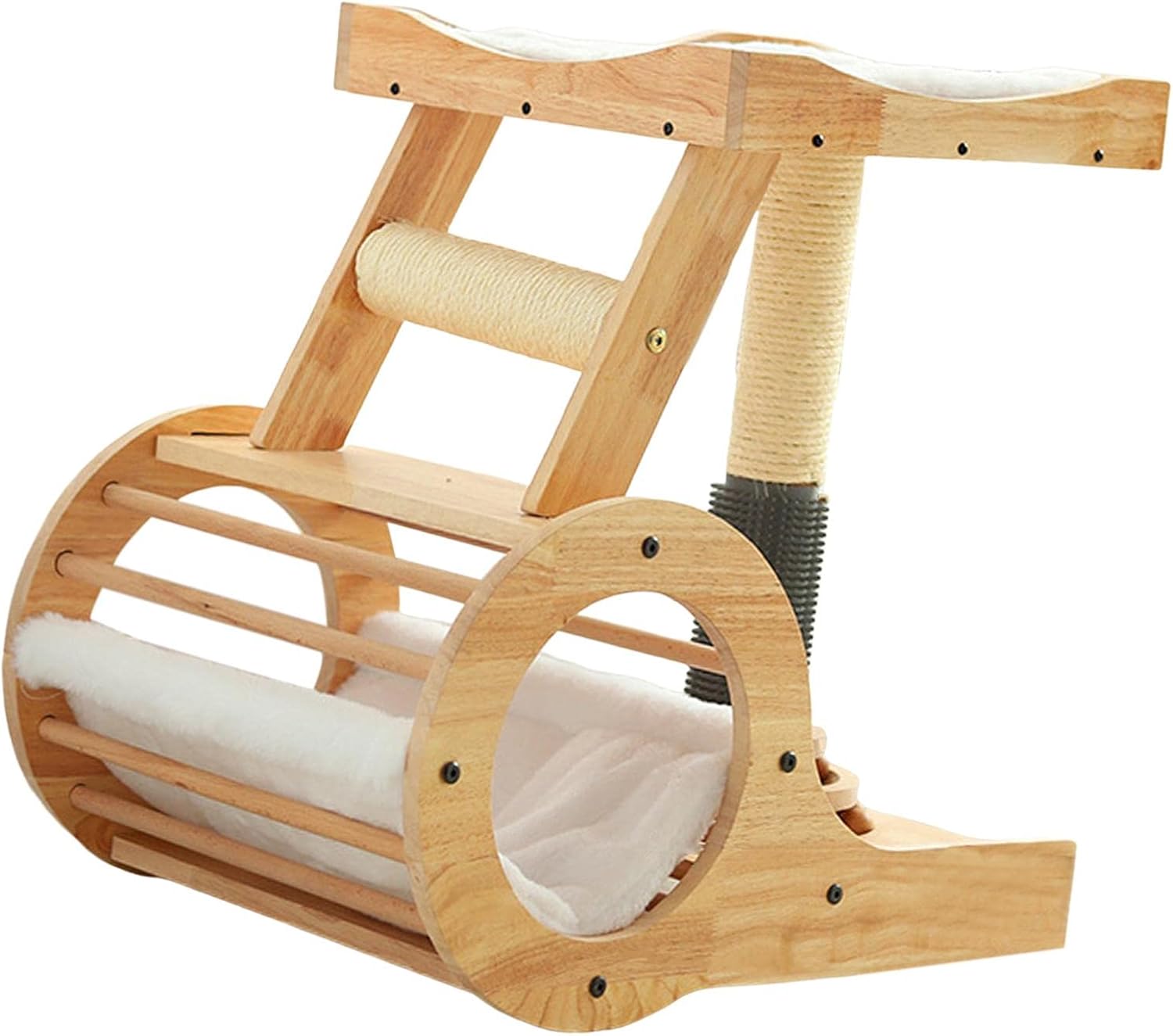 Cat Climbing Frame, Sofa Scratch Toy Activity Center Scratching Post Furniture Protector Playground Ladder Cat Scratcher for Kitten, Style A