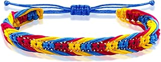 LGBTQ Rainbow Pride Bracelets for Women Men Bisexual Lesbian Transgender Pansexual Nonbinary Asexual Gender Fluid Handmade Braided LGBT Pride Bracelets for Pride Month LGBTQ Community