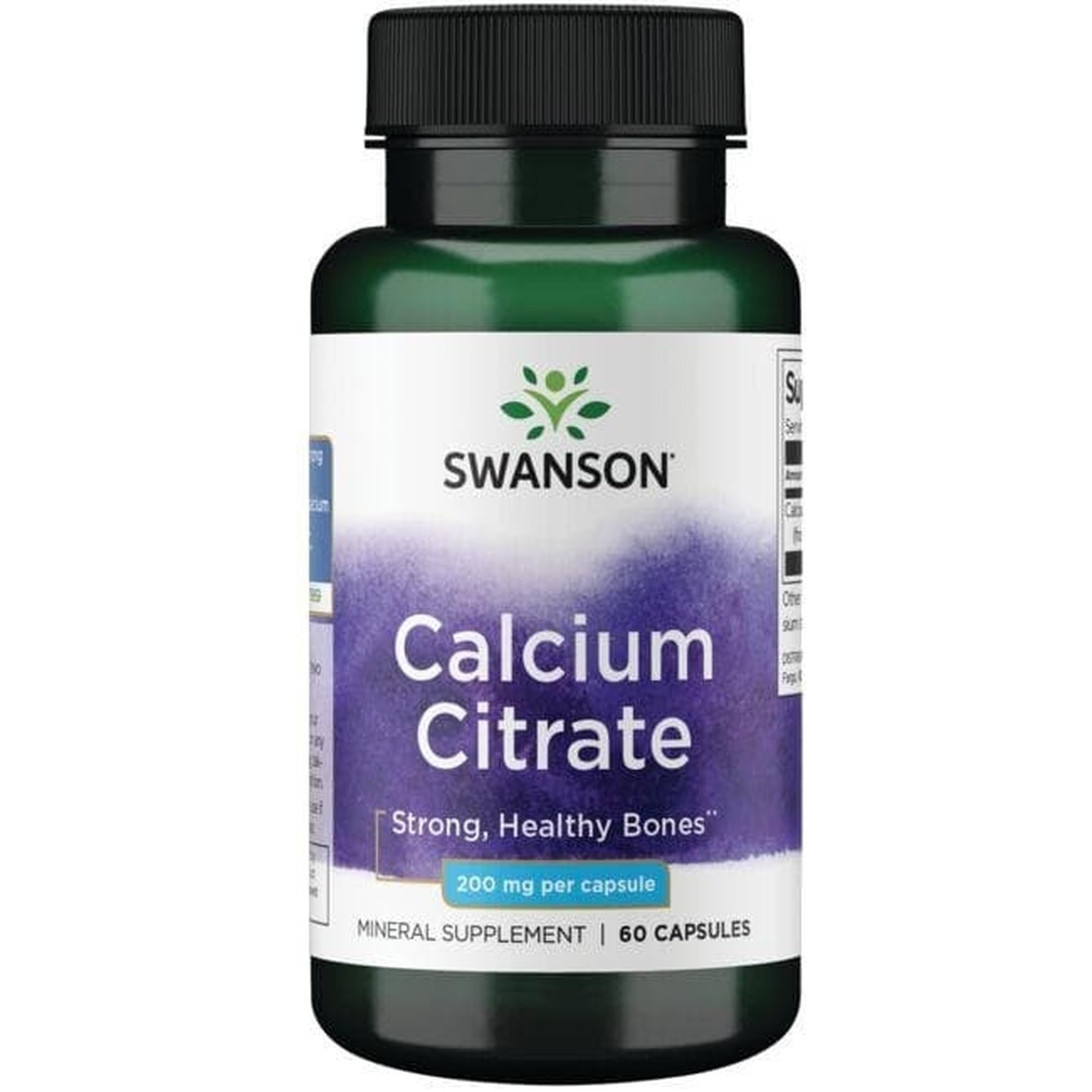 Swanson Calcium Citrate 200 mg 60 Caps-image-6