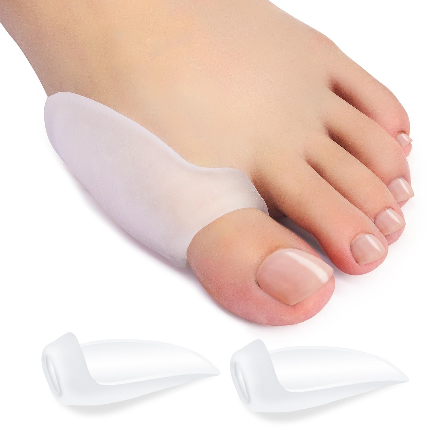 Zinyakon Gel Bunion Pads and Protectors, 12 Packs of Bunion Guards for Big Toe Cushion, Bunion Shields for Bunion Pain Relief, Reduce Bunion Pain from