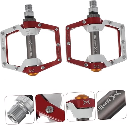 Miniatura 3 de Toddmomy 2 Pairs Pedal Fashion Bike Pedals Mountain Bike Pedals Aluminum Wide Platform Pedals Accessories Flat Pedal Footrest Cycling Bike Pedals