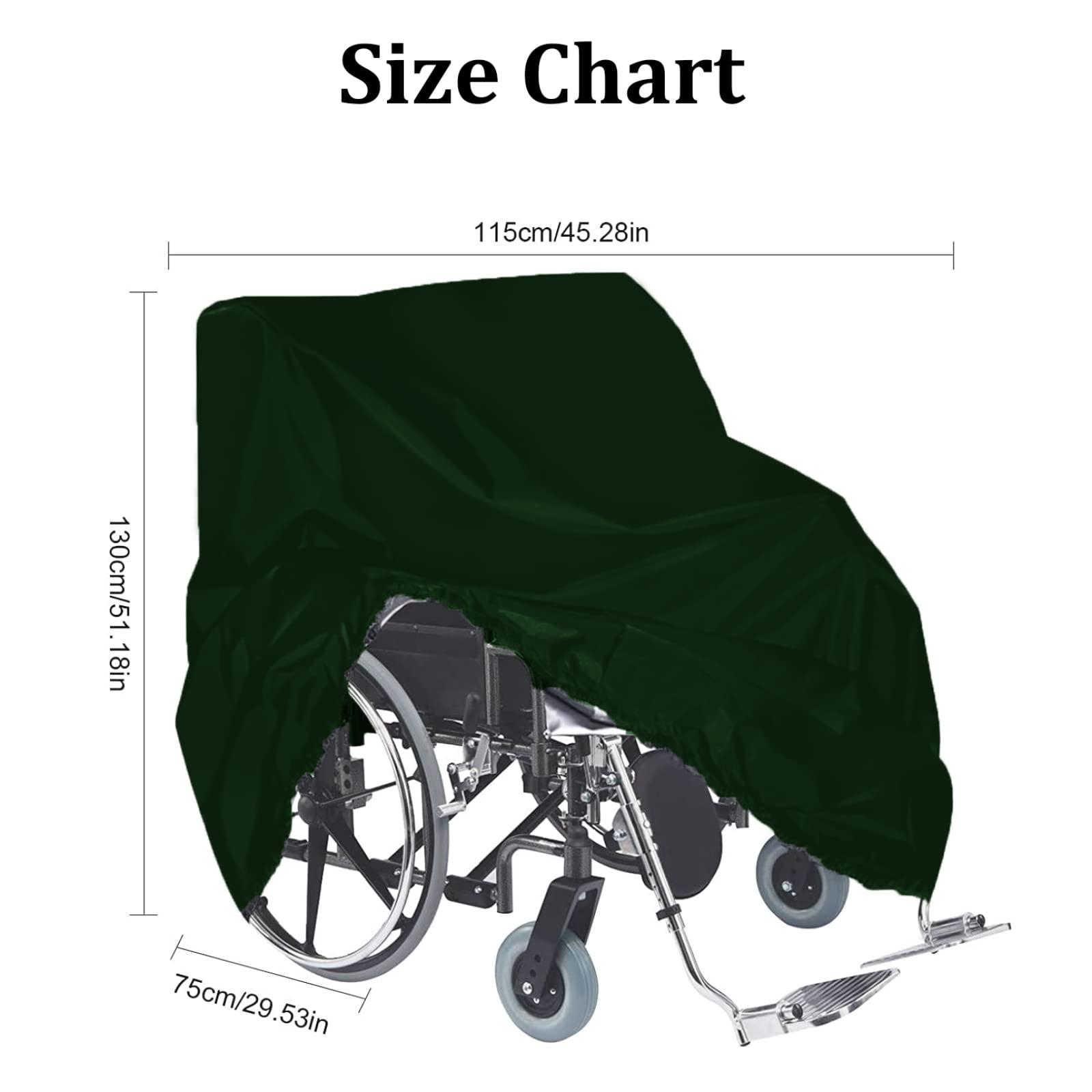 Fundas Impermeables para Silla de Ruedas, Oxford 210D, Resistente, para Scooter de Movilidad con Bolsa de Almacenamiento, Resistente al Viento y a la Intemperie, Color g