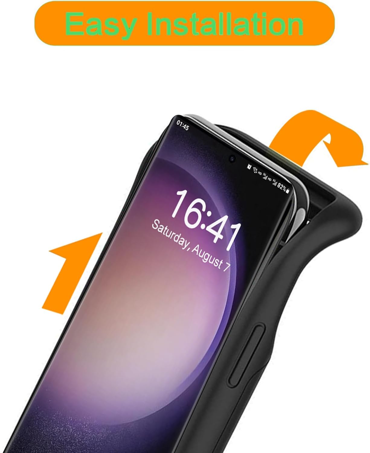 Battery Case for Galaxy S22 Ultra/S23 Ultra,[12000mAh] Portable Protective Smart Wireless Charging Case Support Carplay Compatible with Galaxy S22 Ultra/Galaxy S23 Ultra Battery Case (Black)