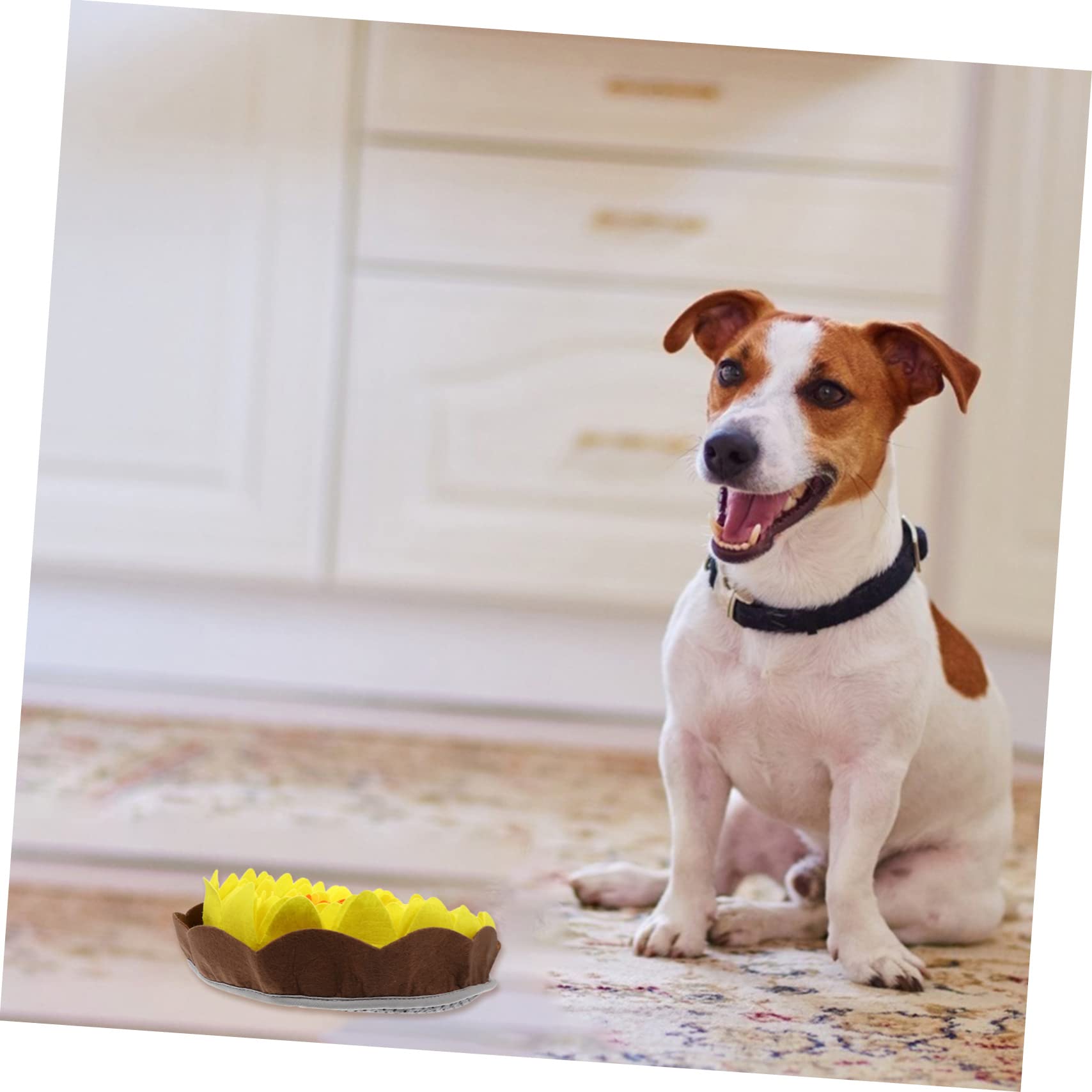 Beavorty 2stücke Pet Dog Sniffle Mat Für Effektives Futtertraining Atmungsaktive rutschfeste Pet Floor Mat Für Langsames Fressen Und Interaktives Spielzeug Leuchtenden Farben