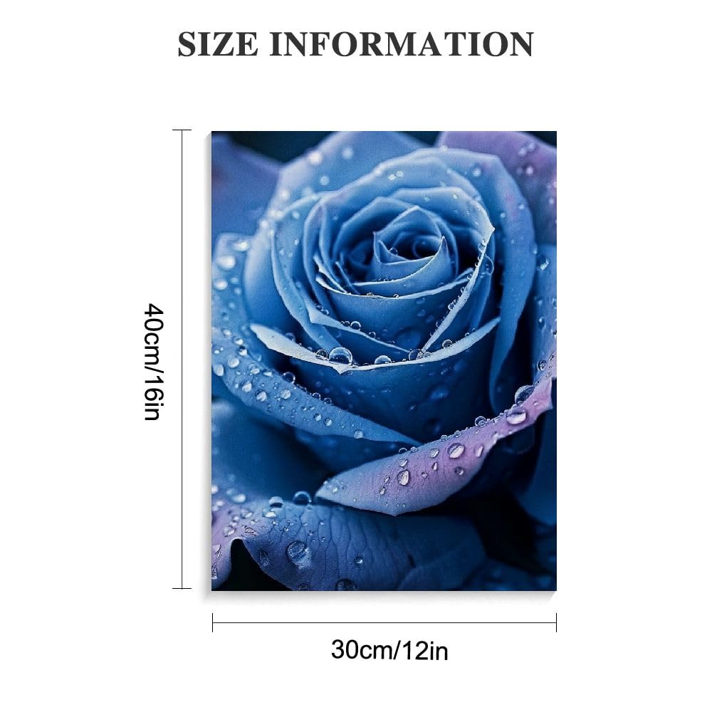 Amazon.com: MMAFUL Blue Rose Canvas Wall Art Floral Pictures Wall