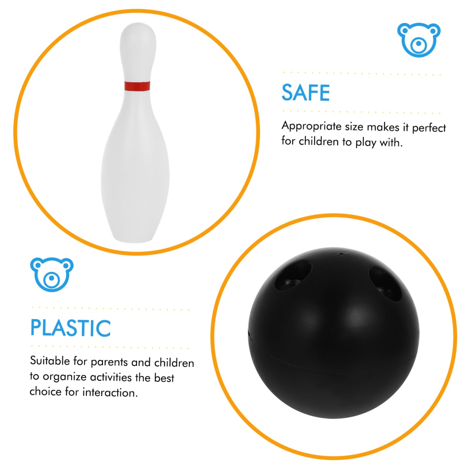 GALPADA Interactive Boys and Girls Bowling Toy Set Boy Girl Bowling Pin Set for Educational Play