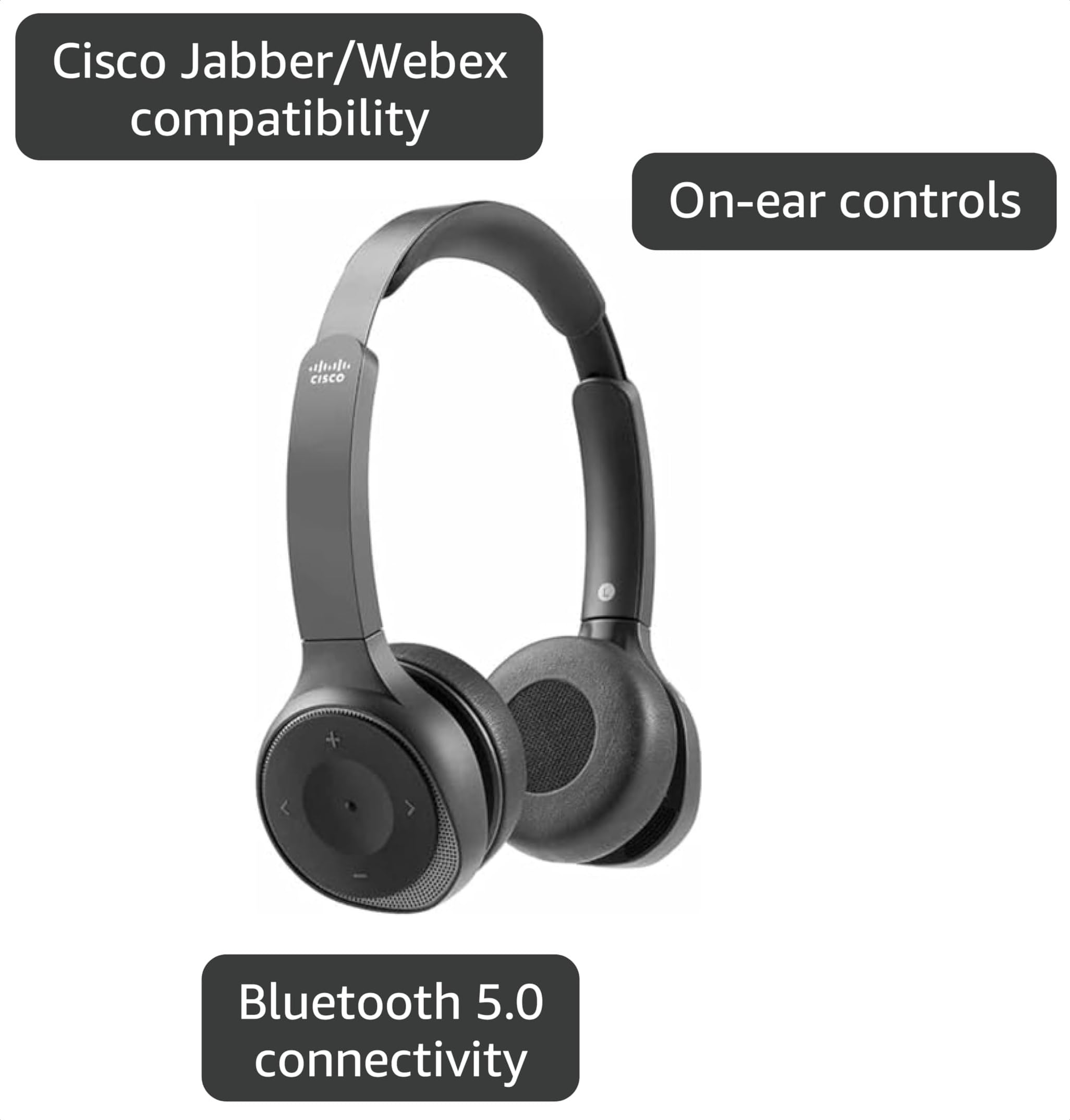 Amazon.com: Cisco Headset 730, Wireless Dual On-Ear Bluetooth