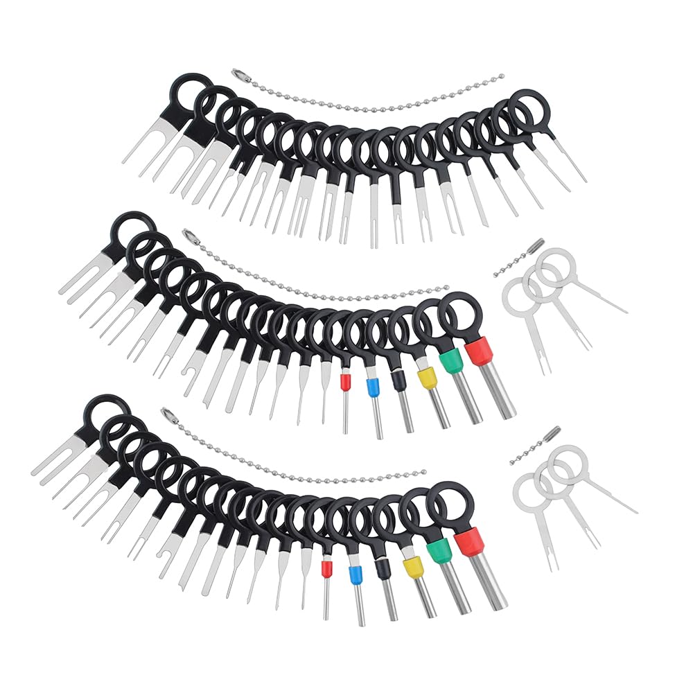 Rtopsu 60 STK Auspinnwerkzeug KFZ Set, Auspinwerkzeug Kfz, Terminal Entfernung, Pin Werkzeug zum Stecker, Auto Entriegelungswerkzeug, für Meisten Steckverbinder