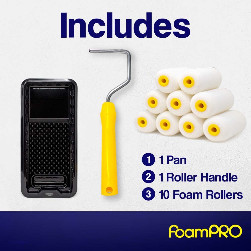 Foampro Paint Roller Kit - Smooth Finish -3 Foampro Paint Roller Kit - Smooth Finish -3