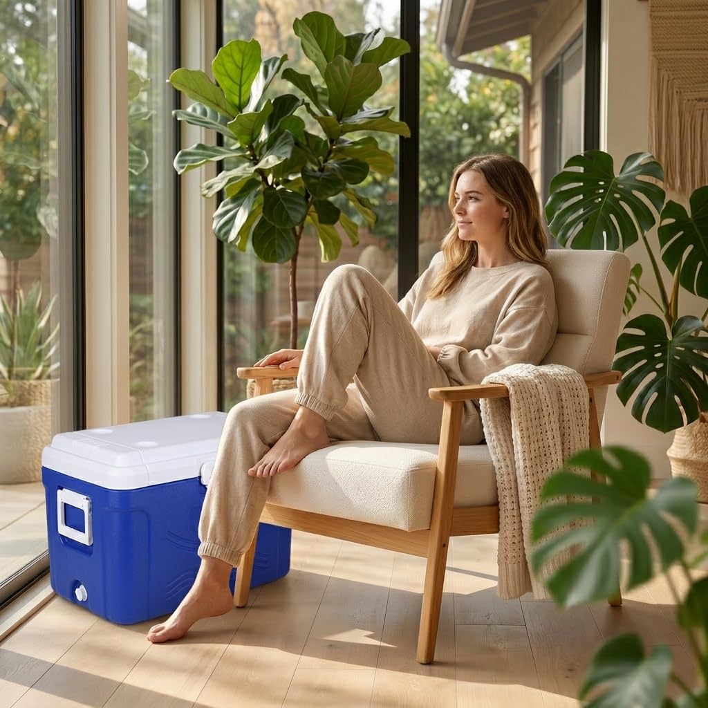 Glacière Portable Chaud Froid PE, Charnières durables, Boîte Conservation, pour Les Pique-niques, pour