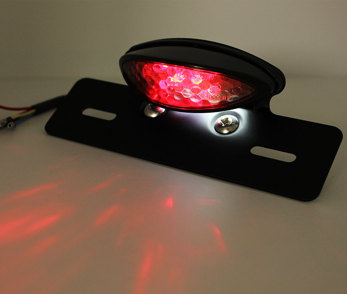 14 LED Luci posteriori per moto Stop Luce targa LED Fanale posteriore integrato Luce freno Indicatore di direzione per bici da strada, scooter, cruiser, chopper Dirt Bike ATV fuoristrada