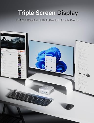 Vista 16 de MINISFORUM HX99G Mini PC AMD Ryzen 9 6900HX Micro Computer, 2X HDMI y 2X USB4 Quad Salidas, DDR5 32GB RAM+1TB PCIe SSD, 2.5Gbps LAN, AMD Radeon RX