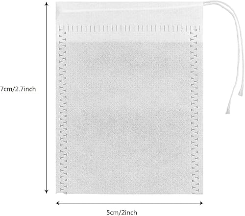 Miniatura 2 de Paquete de 100 bolsas con cordón, pequeñas bolsas desechables de malla para cocinar, remojar licor medicinal, filtro de té y café, almacenamiento de