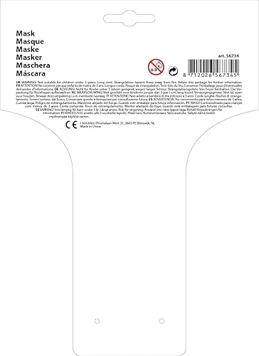 Miniatura 3 de Boland 10131946 BOL56734 Máscara de espuma de conejo, blanca, normal, Blanco