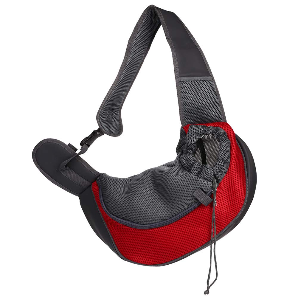 Breathable Carrier Pet Backpack for Small Dogs Cats Rabbits, Soft-sided Mesh Pup Pack for Outdoor Travelling, with Built-in Collar Buckle (3kg)