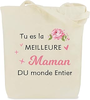 Cadeau Fete Des Meres Cadeau pour Maman Cadeaux Fete Des Meres Original Maman Noel Cadeaux Amoureux Anniversaire Merci Saint Valentin Paques Petits Avent Halloween Idée Tote Bag pour La Meilleure Mère