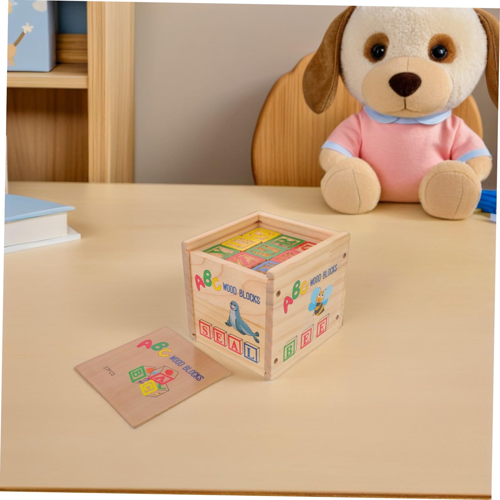 Bloques de Madera ABC Apilables 27 Piezas, Educativo Infantil