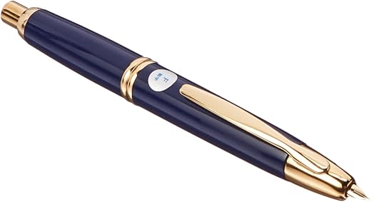 Pilot Fountain Pen Capless, F-Nib, Dark Blue Body (FC-15SR-DL-F)