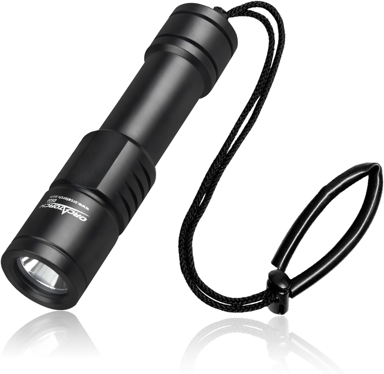 D520 Scuba Dive Light 1000 Lumens Compact Diving Flashlight IP68 Waterproof Night Dive Torch Submarine Diving Lights with Rotary Switch for Underwater 150 Meters Deep Sea Diving (Black)