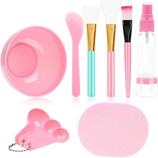 anezus 11 Pcs DIY Facial mask Mixing Tool Kit with Bowl Stick Spatula Si...