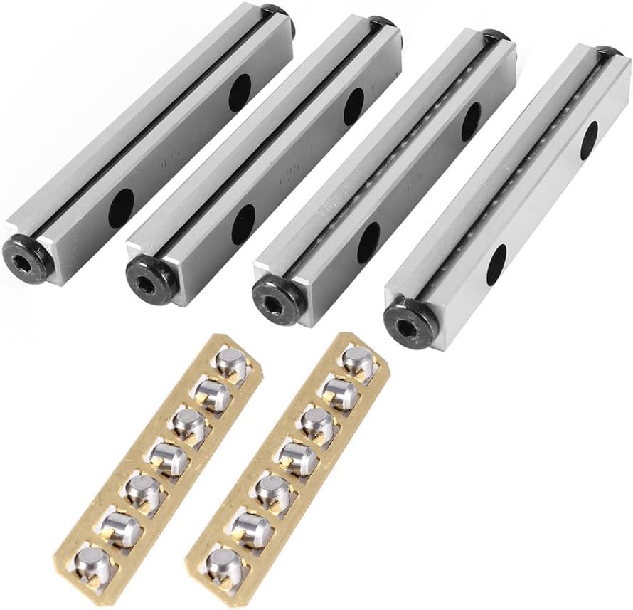 2pcs 30mm High Silver Tone Metal Cross Roller Guide V6-100 100mm x 6mm (id: cce 23c fe2 a36 37d
