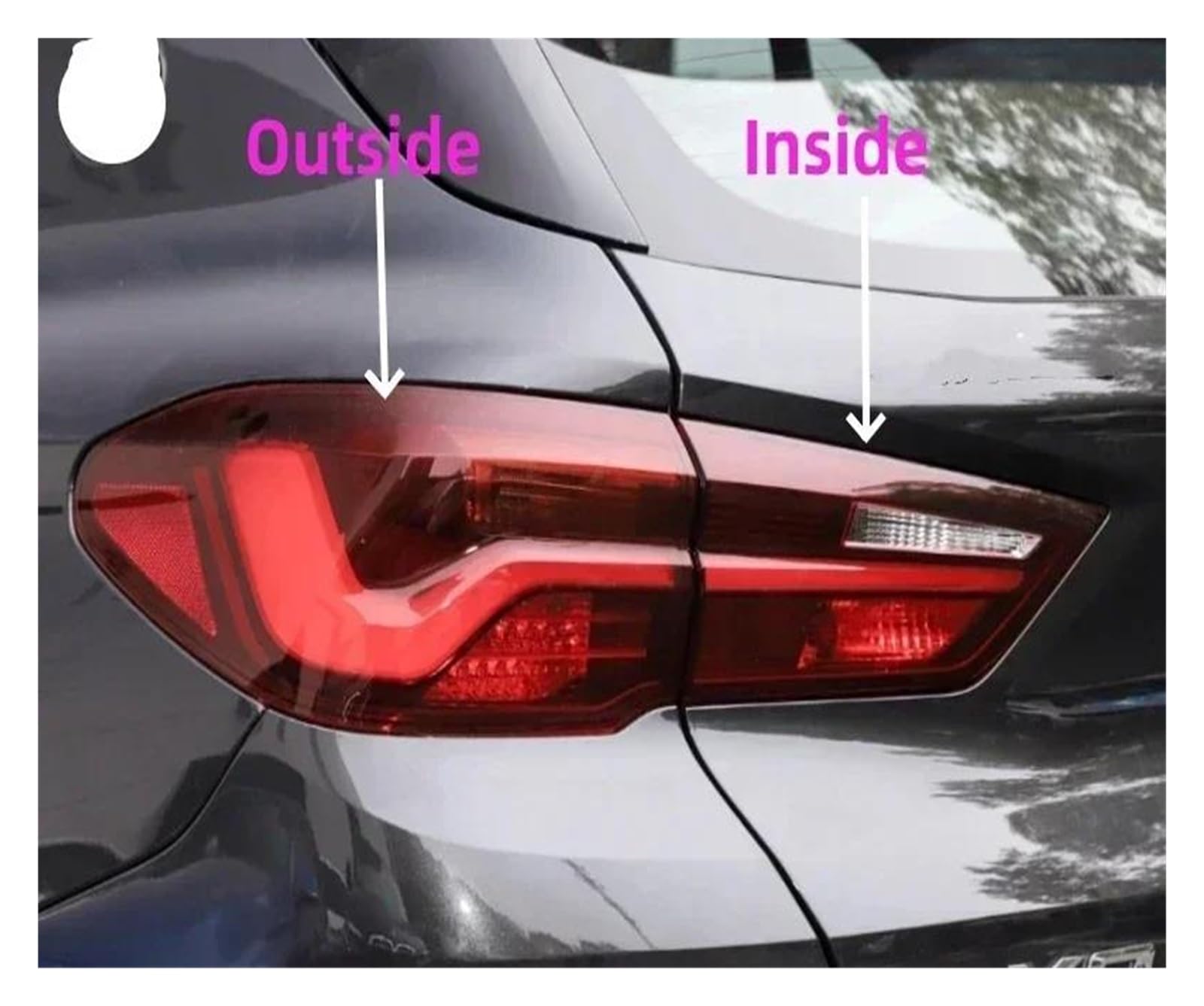 para X2 para F39 2020-2023 Luces Freno Carcasa Luz Trasera