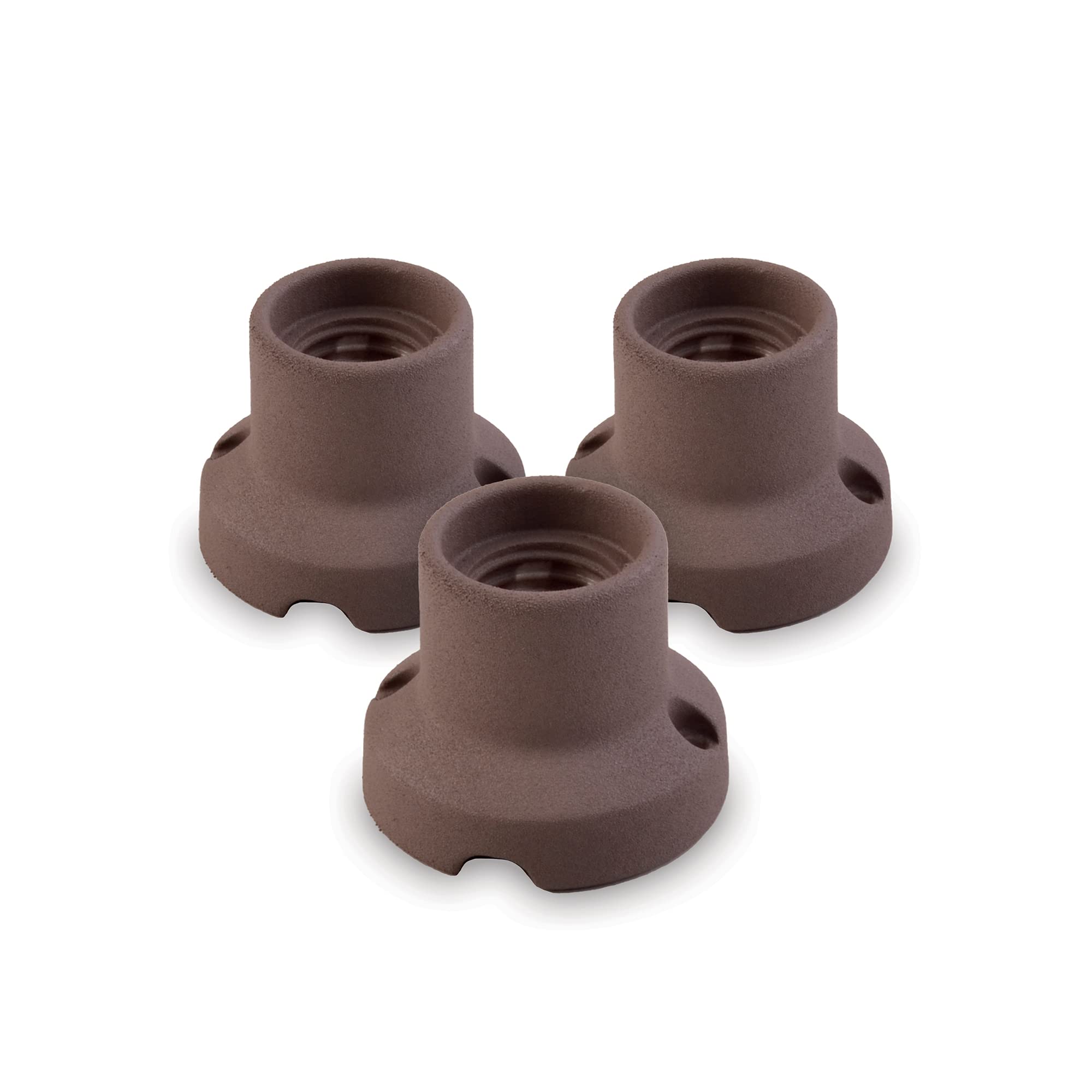 AMARCORDS - 3 Lampholder in Porcelain, E27 Fitting, Vintage Color lamp Holder Base KAKI