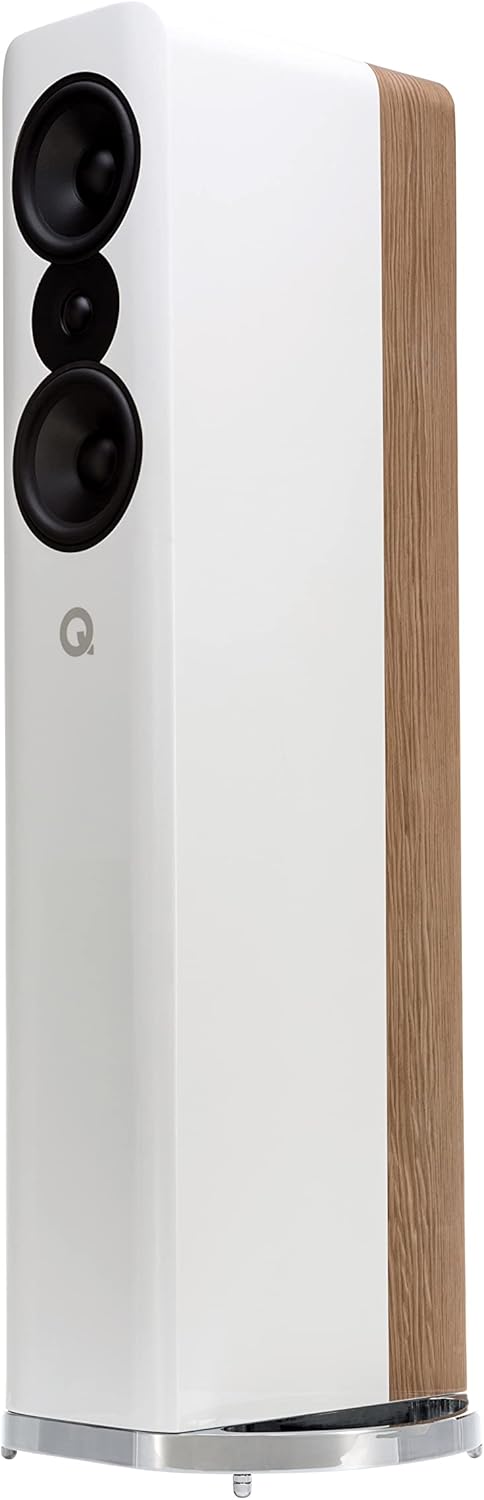 Q Acoustics Concept 500 Floorstanding Speakers – White & Oak (Pair)