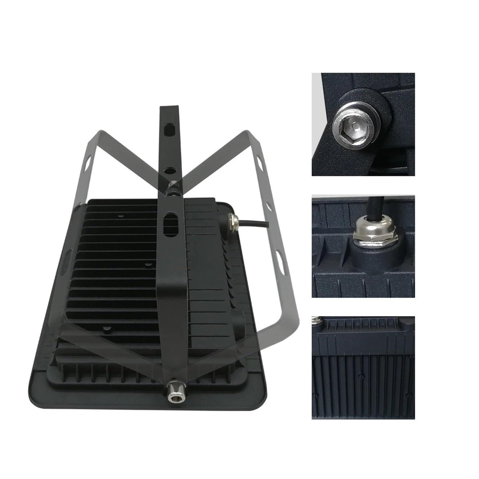 LED Enfoque exterior 1 Uds 110V/220V L+E+D Luz de inundación 10W 20W 30W 50W 100W Lámpara de reflector Impermeable IP68 Reflector blancos L+e+d Foco exterior exterior Luz cálida-3000K(110V(95V-145V),1