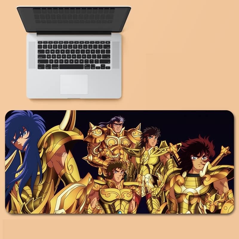 Qywui Saint Seiya - Alfombrilla de mouse para computadora base de goma antideslizante alfombrilla de escritorio para computadora oficina en casa