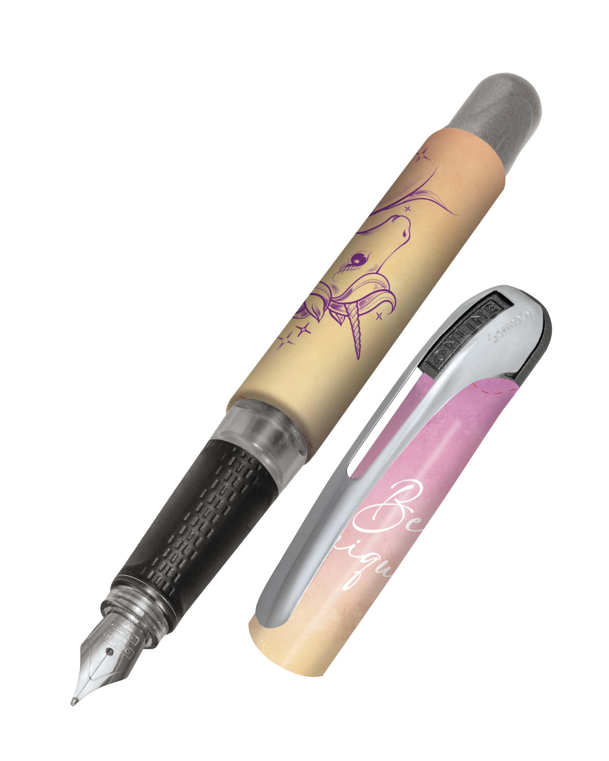 Penna Stilografica Online College - Per Mancini E Destri, Impugnatura Ergonomica, Pennino Iridio M