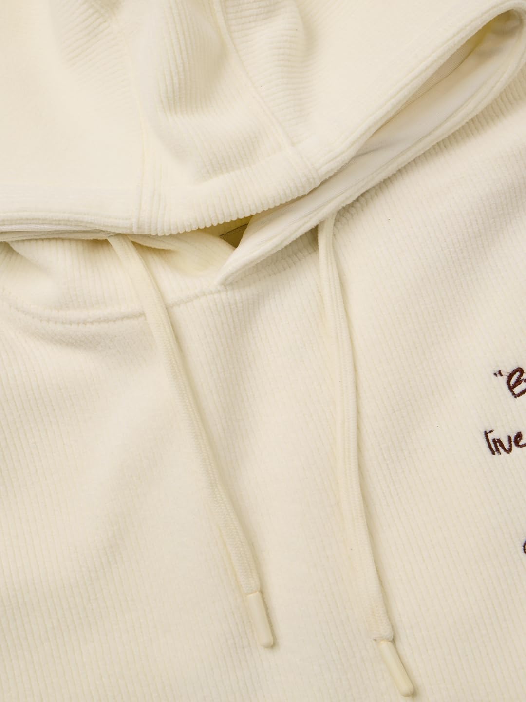 The Souled Store Sudadera con capucha de pana: Samurai Tiger para hombres y niños, manga larga, cuello con capucha, color blanco roto, estampado gráfico, poliéster, sudaderas de gran tamaño