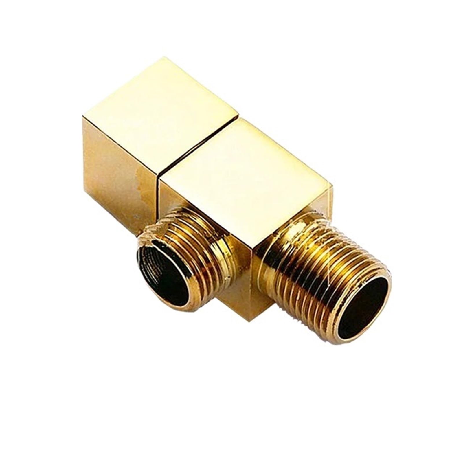 Yilwpv Gold 2 Pcs Faucet Angle Valve G1/2 Toilet Flush Brass Chrome Bathroom Accessories For Bathroom(Gold)