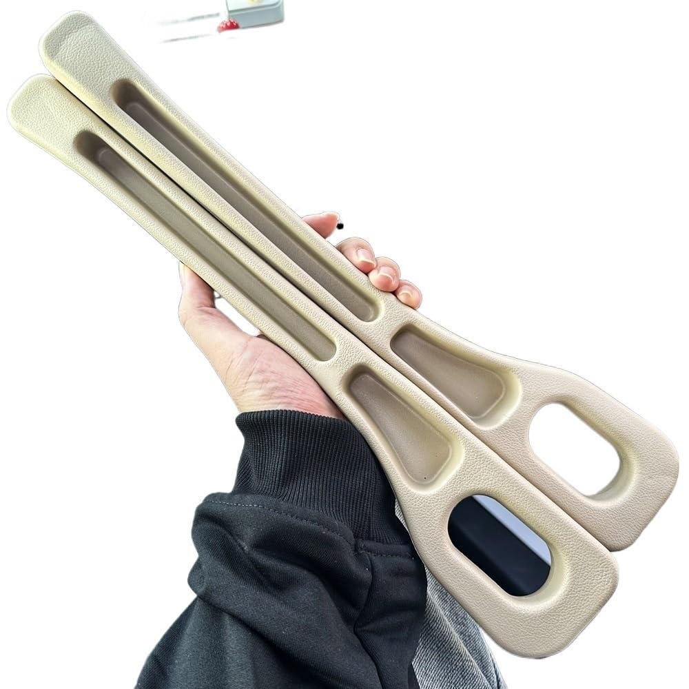 DASJKDI 2pcs Car Seat Gap Filler, Dual Slot Design, Interior Accessories, Phone & Key Storage Box, Pad, Fillers for car(2PCS Beige)