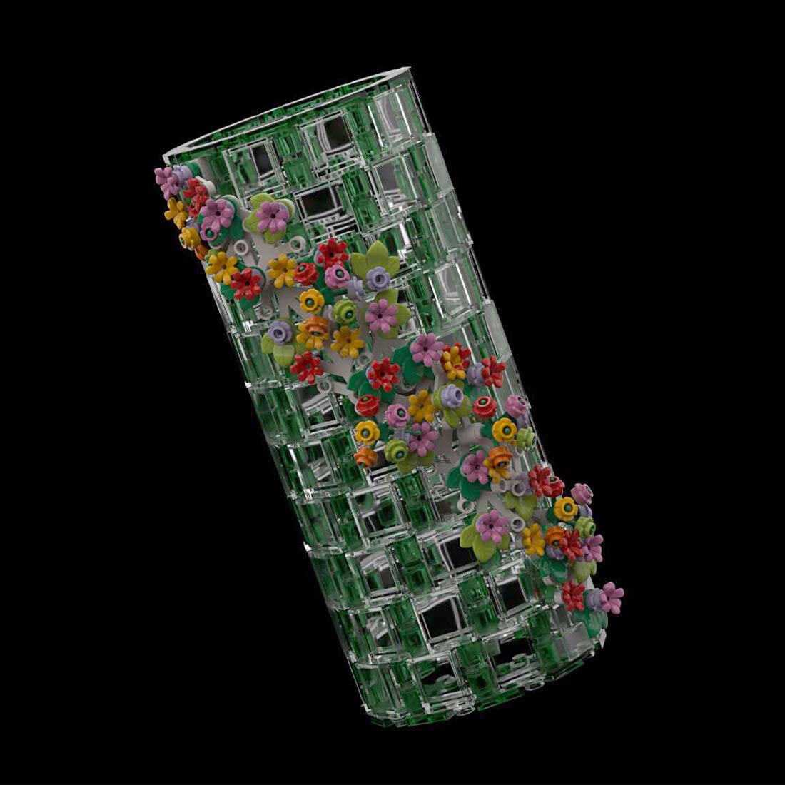 Vaso per bouquet 10280, 473 pezzi, blocchi di blocco per fiori, vaso botanico MOC Stem Toy Display Kit per bouquet di fiori, decorazione per la casa per adulti