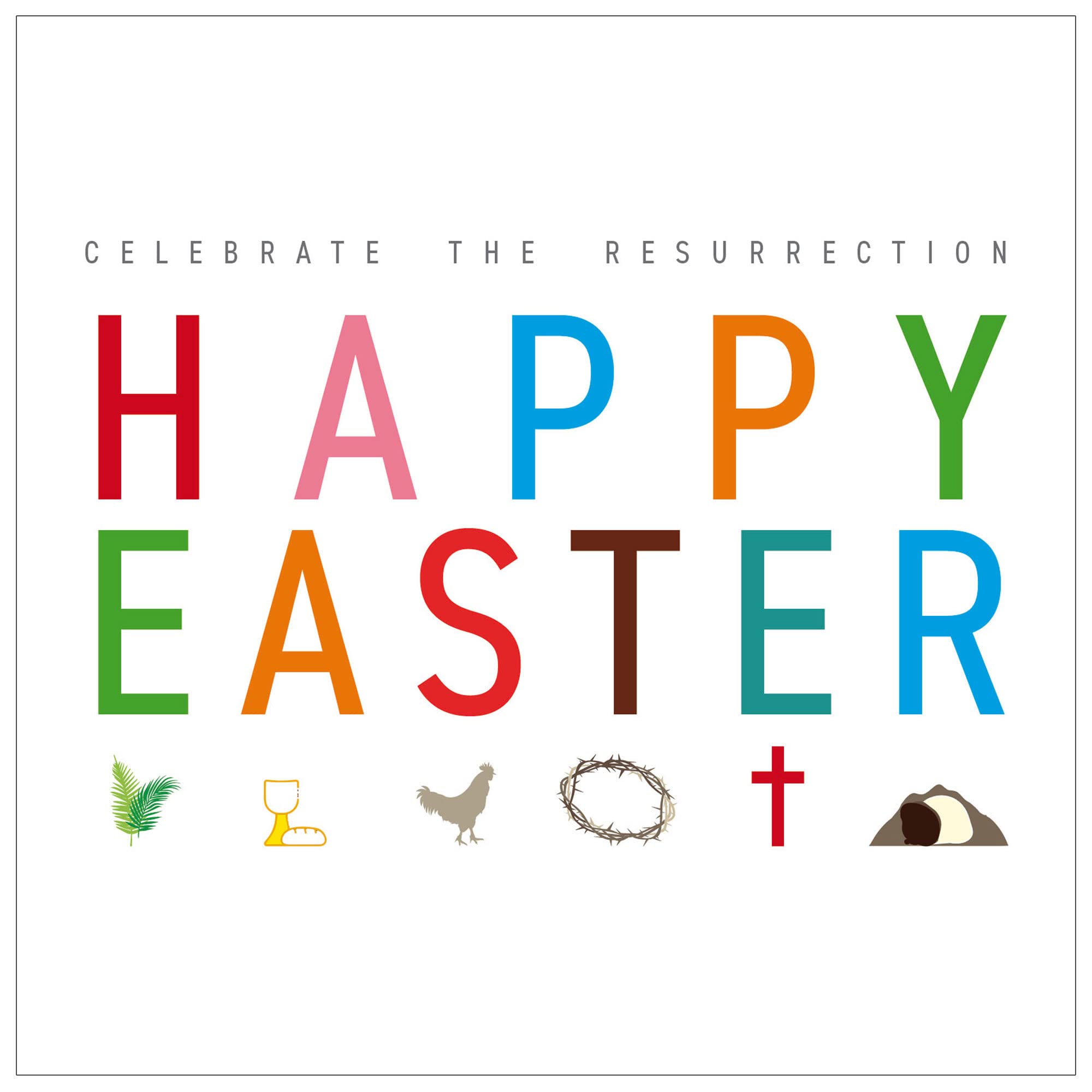 Religious Easter Cards - Celebrate Easter, pack of 5 cards with white envelopes, with Bible verse inside these Christian Easter cards, by Just Cards Direct