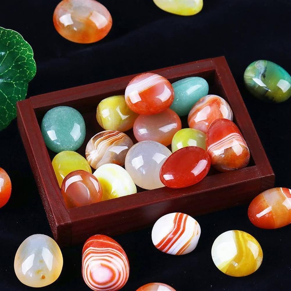 Raumdekoration Natürlicher gemischter Achatstein, Trommelsteine, Regenbogenkristall, for Kirchengebete, Sukkulenten, Bettwäsche, Vasenfüller, Landschaft, Heimdekoration, NaturalReiki-Dekoration, Haush