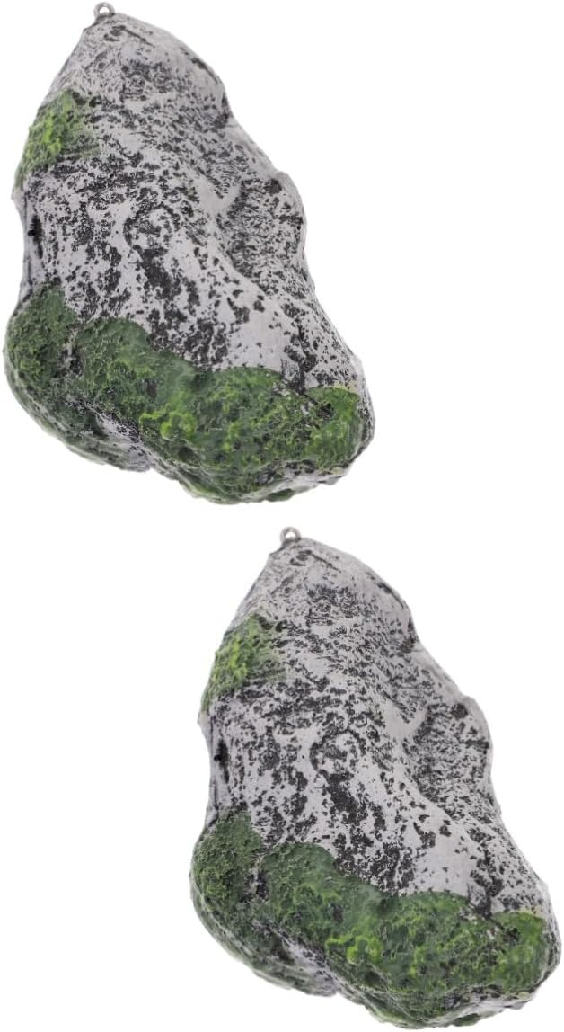Generic2pcs Artificial Moss Stone Floating Stone Decoration Aquarium Decorations Aquarium Rock Cave Aquarium Mountain Faux Moss Decor Decorative Aquarium Stone Fish Tank Ornaments Resin